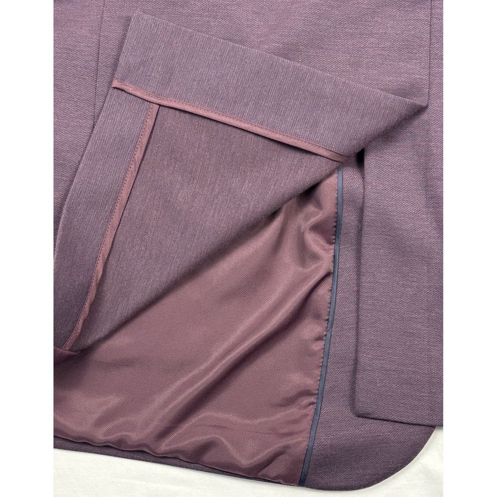 Stafford Poly/Wool Blend Unstructured Sport Coat 54R Purple Jersey Stretch EUC - Picture 5 of 13